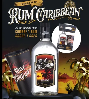 RUM CARIBEAN COCO 1LT COM COPO