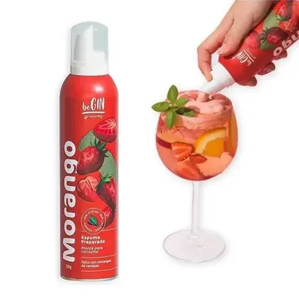 ESPUMA PRA DRINKS BEGIN MORANGO 240G