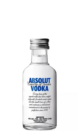 MINIATURA VODKA IMPORTADA ABSOLUT 50ML